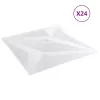  Fali panelek Csillag 24 pcs Fehér Csillag 50 x 50 cm XPS Hab