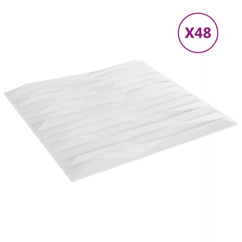  Fali panelek 48 pcs Fehér kő 50 x 50 cm XPS Hab
