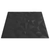  Fali panelek 24 pcs Fekete 50 x 50 cm XPS Hab