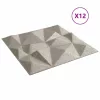  Fali panelek 12 pcs Gyémánt Beton 50 x 50 cm XPS Hab