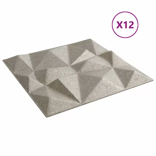  Fali panelek 12 pcs Gyémánt Beton 50 x 50 cm XPS Hab