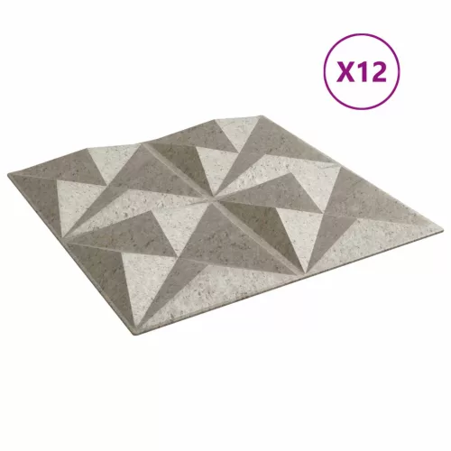  Fali panelek 12 pcs Origami Beton 50 x 50 cm XPS Hab