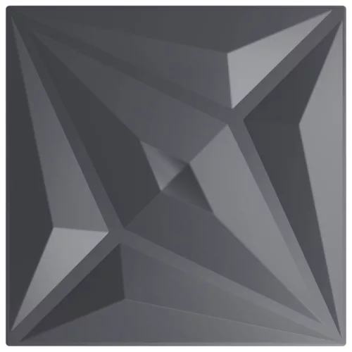  Fali panelek Csillag 48 pcs Csillag Szürke 50 x 50 cm XPS Hab