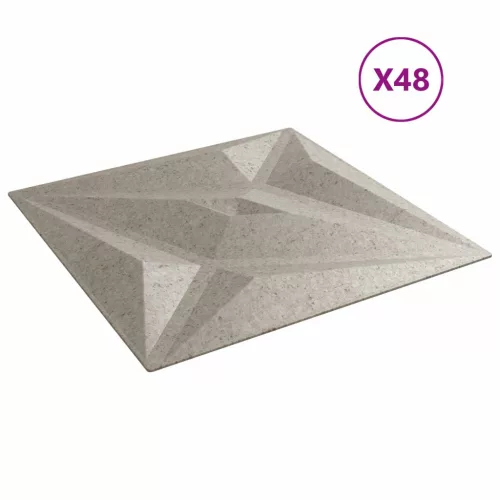  Fali panelek Csillag 48 pcs Csillag Beton 50 x 50 cm XPS Hab