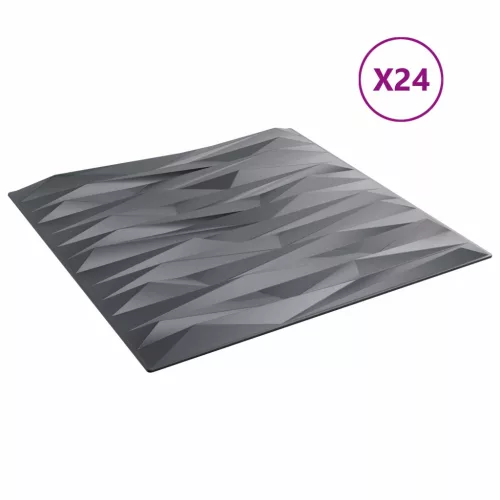  Fali panelek 24 pcs Kőszürke 50 x 50 cm XPS Hab