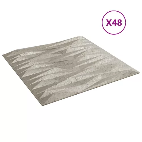 Fali panelek 48 pcs Kő Beton 50 x 50 cm XPS Hab