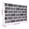  Fali panelek 10 pcs Fekete és Szürke 100 x 50 cm EPS Hab