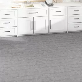  Padlódeszkák 36 pcs Barna Cement 5,02 m² PVC