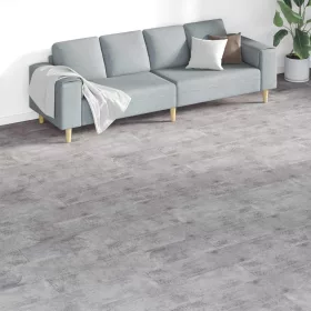  Padlódeszkák 18 pcs Barna Cement 5,26 m² PVC