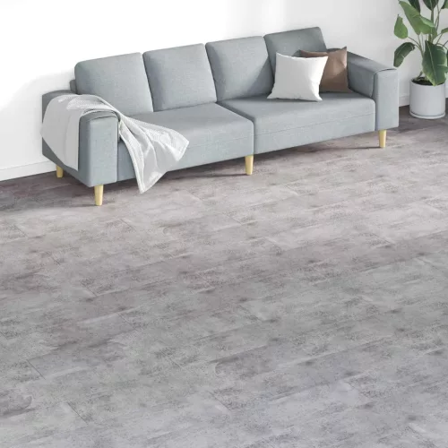  Padlódeszkák 18 pcs Barna Cement 5,26 m² PVC