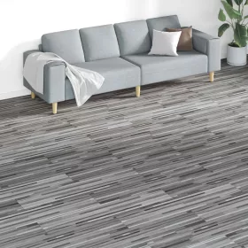  Padlódeszkák 18 pcs Szürke 5,26 m² PVC