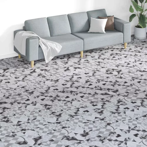  Padlódeszkák 18 pcs Szürke 5,26 m² PVC