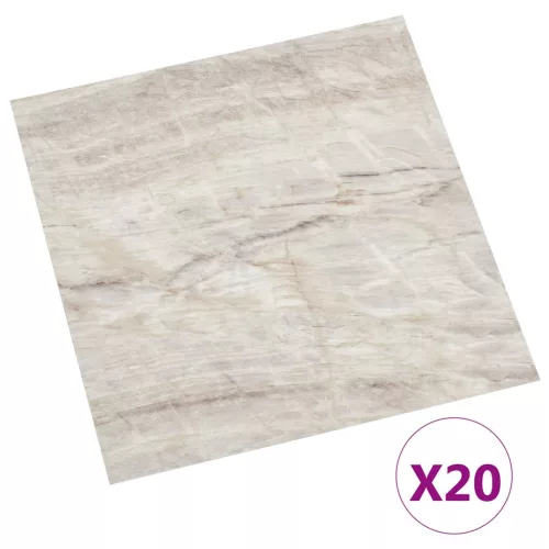  Öntapadós Padló Panelek 30,5 x 30,5 cm 20 pcs PVC Bézs