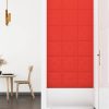  Fali Fejtámla 12 pcs Piros 30 x 30 cm Műbőr