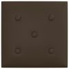  Fali Fejtámla 12 pcs Barna 30 x 30 cm Műbőr