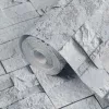  3D Kő Tapéta Világosszürke 10 x 0,53 m Nem Szőtt Szövet