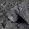  3D Kő Tapéta Fekete 10 x 0,53 m Nem Szőtt Szövet
