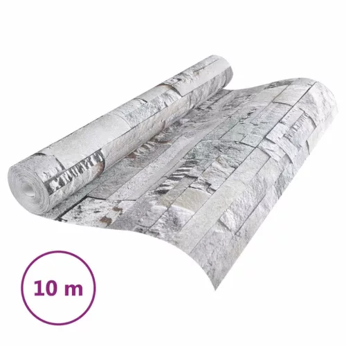  3D Kő Tapéta Szürke 10 x 0,53 m Nem Szőtt Szövet