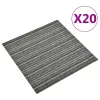  Szőnyeg 20 pcs Csíkozott antracitszürke 50 x 50 cm