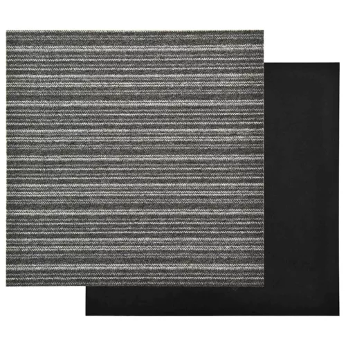  Szőnyeg 20 pcs Csíkozott antracitszürke 50 x 50 cm