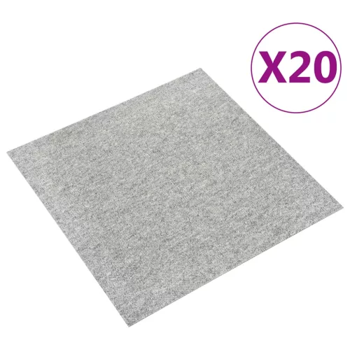  Szőnyeg 20 pcs Világosszürke 50 x 50 cm 100% Polipropilén