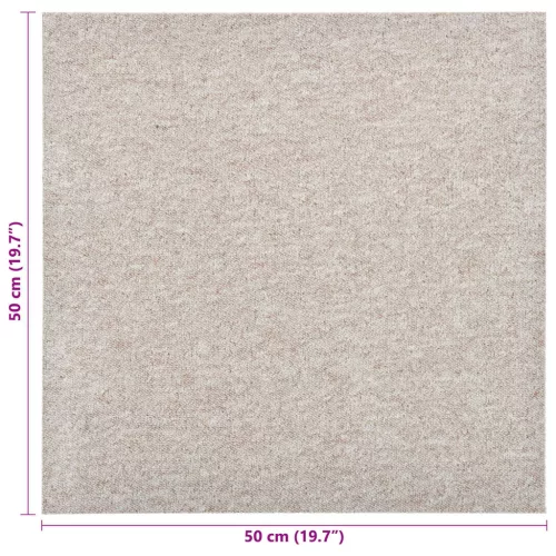  Szőnyeg 20 pcs Világos bézs 50 x 50 cm 100% Polipropilén