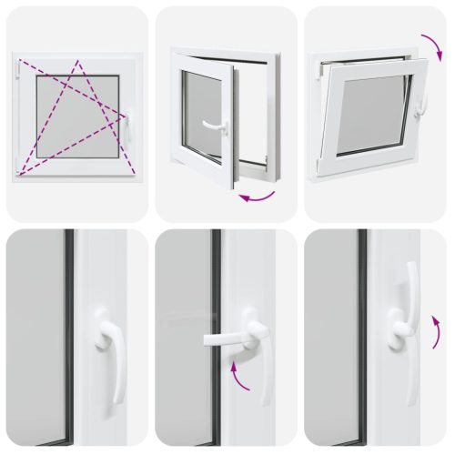 Pinceablak RISOR Fehér 50 x 50 cm PVC és Üveg