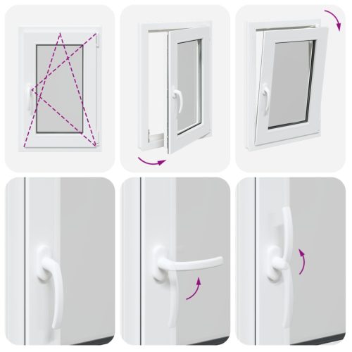 Pinceablak RISOR Fehér 50 x 75 cm PVC és Üveg