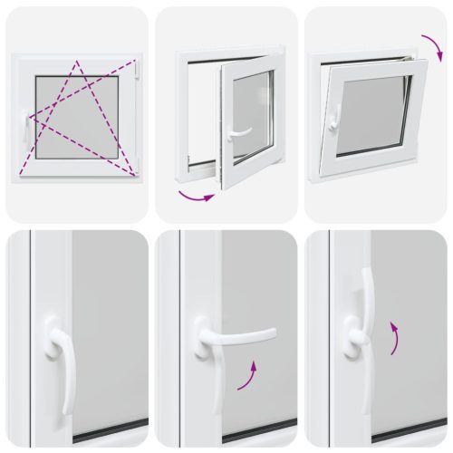 Pinceablak RISOR Fehér 60 x 60 cm PVC és Üveg