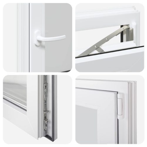 Pinceablak RISOR Fehér 60 x 80 cm PVC és Üveg