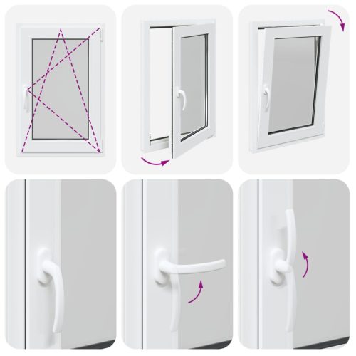 Pinceablak RISOR Fehér 60 x 90 cm PVC és Üveg