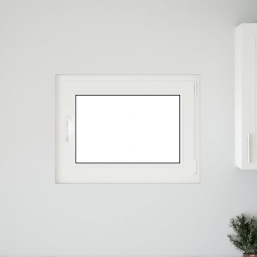 Pinceablak RISOR Fehér 80 x 50 cm PVC és Üveg