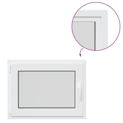 Pinceablak RISOR Fehér 80 x 50 cm PVC és Üveg