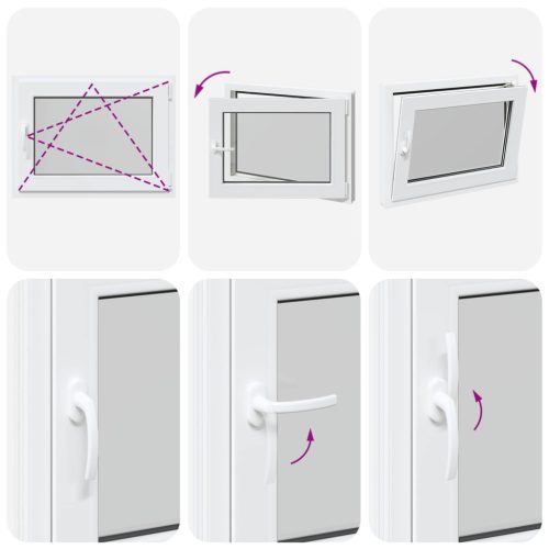 Pinceablak RISOR Fehér 80 x 60 cm PVC és Üveg