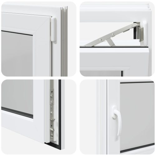 Pinceablak RISOR Fehér 80 x 70 cm PVC és Üveg