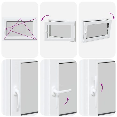 Pinceablak RISOR Fehér 90 x 60 cm PVC és Üveg