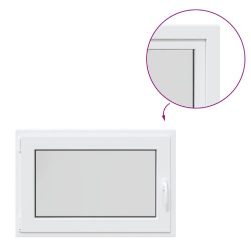 Pinceablak RISOR Fehér 90 x 60 cm PVC és Üveg