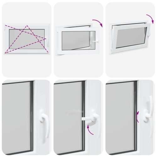 Pinceablak RISOR Fehér 90 x 60 cm PVC és Üveg