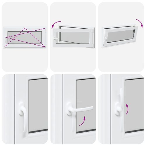 Pinceablak RISOR Fehér 100 x 50 cm PVC és Üveg