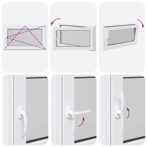 Pinceablak RISOR Fehér 100 x 60 cm PVC és Üveg