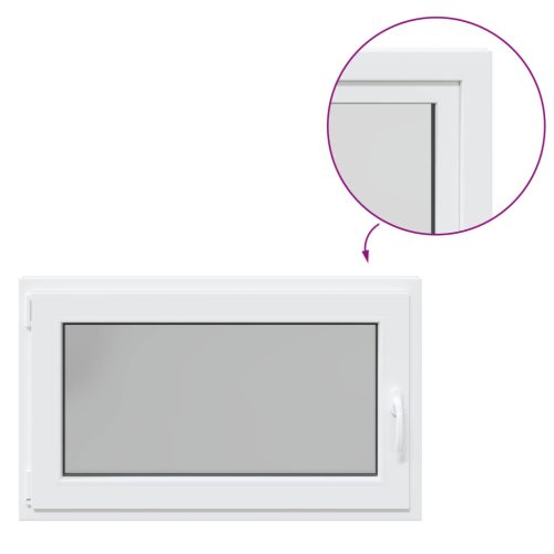 Pinceablak RISOR Fehér 100 x 70 cm PVC és Üveg