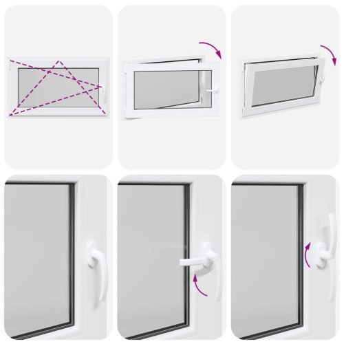 Pinceablak RISOR Fehér 100 x 70 cm PVC és Üveg