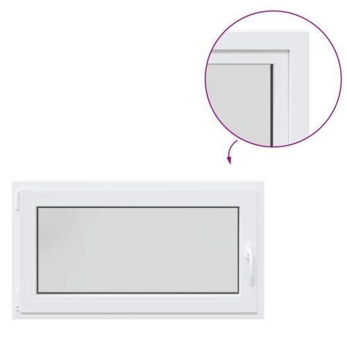 Pinceablak RISOR Fehér 110 x 50 cm PVC és Üveg