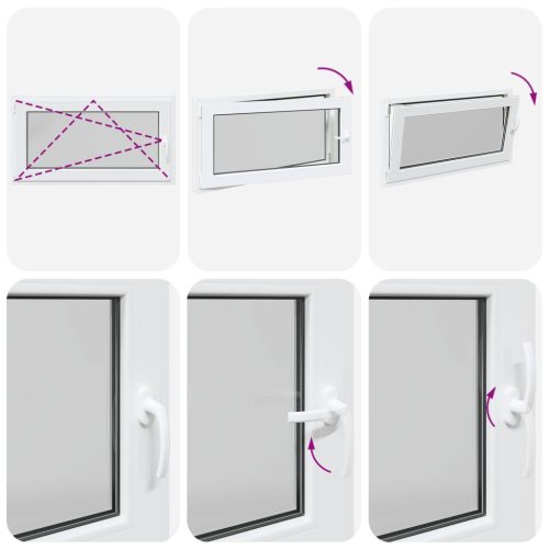 Pinceablak RISOR Fehér 110 x 50 cm PVC és Üveg