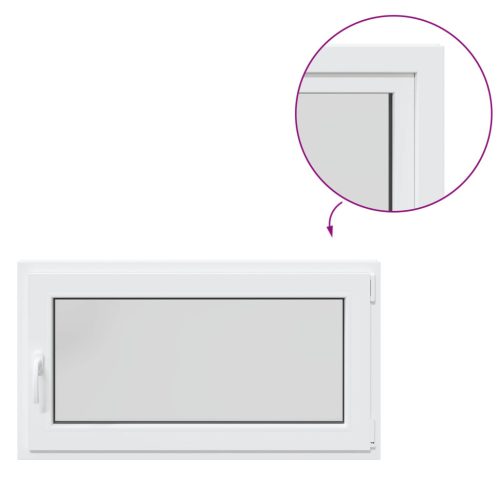 Pinceablak RISOR Fehér 110 x 60 cm PVC és Üveg