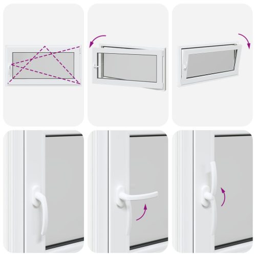 Pinceablak RISOR Fehér 110 x 70 cm PVC és Üveg