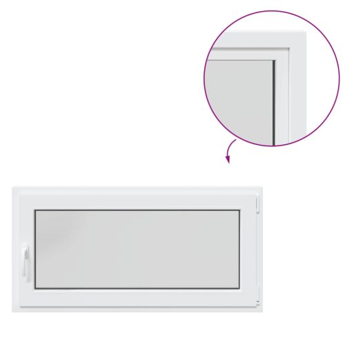 Pinceablak RISOR Fehér 120 x 60 cm PVC és Üveg
