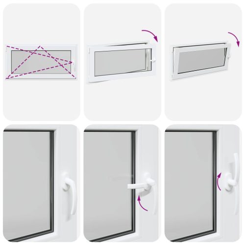 Pinceablak RISOR Fehér 120 x 60 cm PVC és Üveg