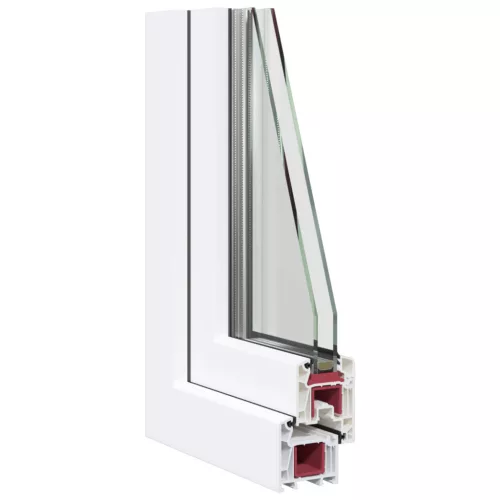  Pinceablak RISOR 80 x 40 cm PVC és Üveg Fehér