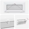  Pinceablak RISOR 80 x 40 cm PVC és Üveg Fehér